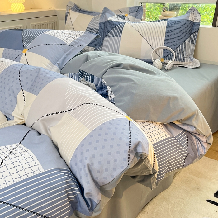 91家纺网 家纺一手货源 找家纺 涵宸家纺 2024新款加厚全棉磨毛印花四件套--罗马系列 D波西塔