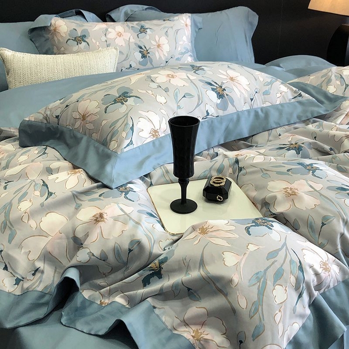 91家纺网 家纺一手货源 找家纺 金麦家纺 2024新款全棉数码印花四件套系列 温婉