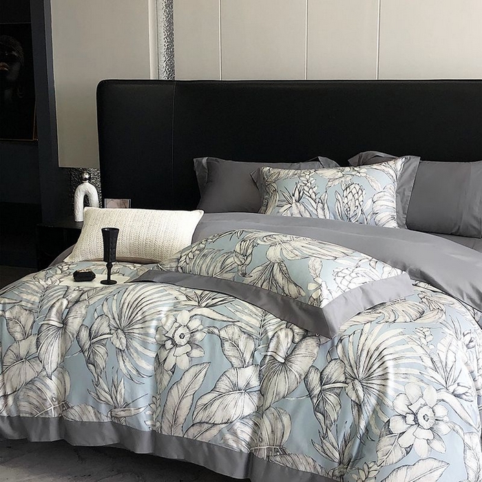 91家纺网 家纺一手货源 找家纺 金麦家纺 2024新款全棉数码印花四件套系列 花期如梦