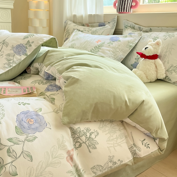 91家纺网 家纺一手货源 找家纺 涵宸家纺 2024新款加厚全棉磨毛印花四件套--罗马系列 A朴雅