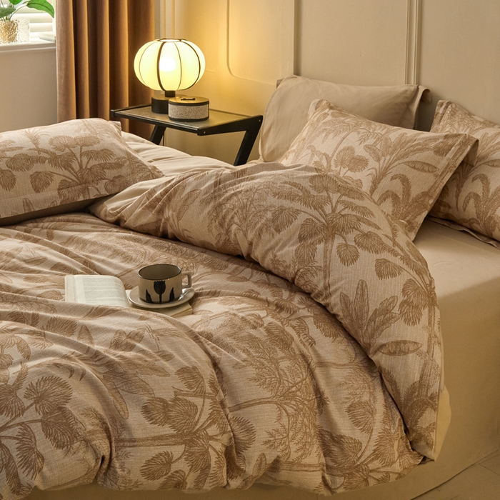 91家纺网 家纺一手货源 找家纺 涵宸家纺 2024新款加厚全棉磨毛印花四件套--罗马系列 F春序