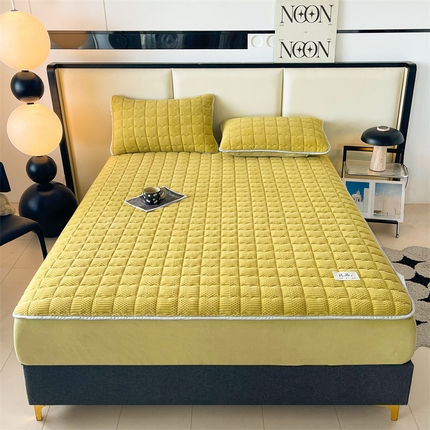 （总）恒爱家纺 2024新款A类良品牛奶绒夹棉床笠