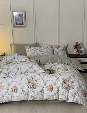 91家纺网 家纺一手货源 找家纺 涵宸家纺 2024新款加厚全棉磨毛印花四件套--罗马系列 F花纹