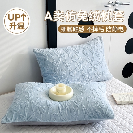 91家纺网 家纺一手货源 找家纺 （总）佰亿莱 2024新款仿兔绒枕套