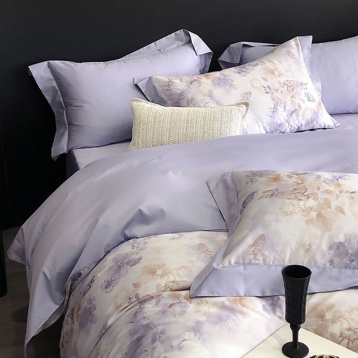 91家纺网 家纺一手货源 找家纺 金麦家纺 2024新款全棉数码印花四件套系列 花漾