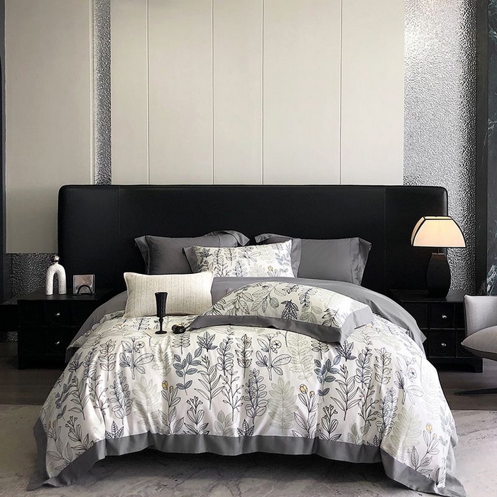 91家纺网 家纺一手货源 找家纺 金麦家纺 2024新款全棉数码印花四件套系列 梦若