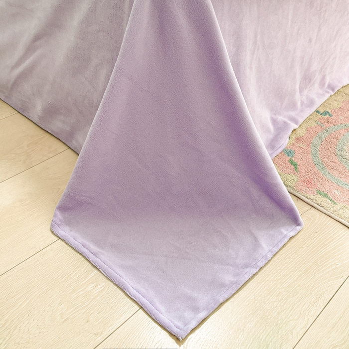 91家纺网 家纺一手货源 找家纺 沐慕 2024新款200g加厚牛奶绒四件套 紫色郁金香