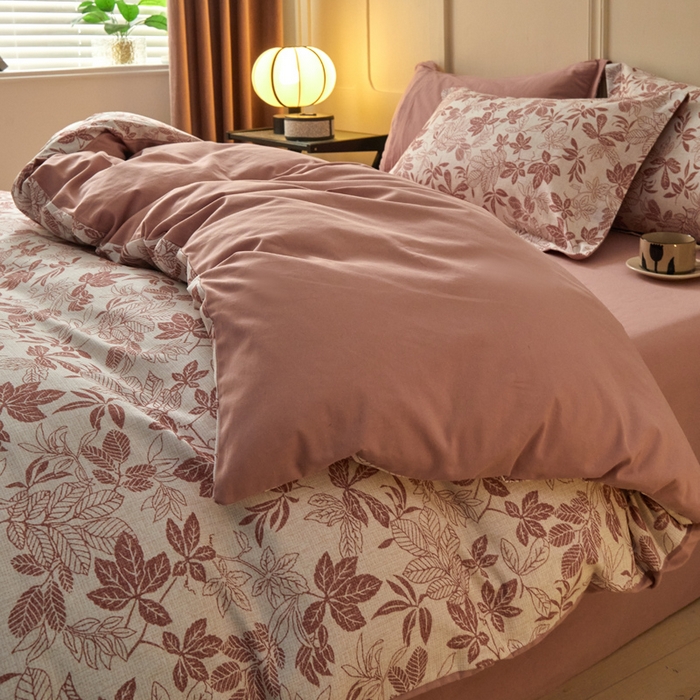 91家纺网 家纺一手货源 找家纺 涵宸家纺 2024新款加厚全棉磨毛印花四件套--罗马系列 F初春