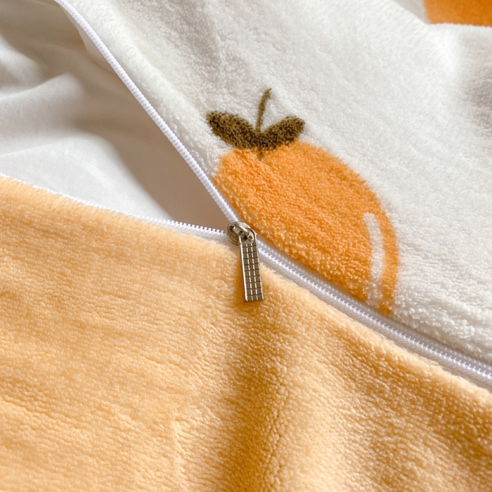 91家纺网 家纺一手货源 找家纺 沐慕 2024新款200g加厚牛奶绒四件套 小橙子