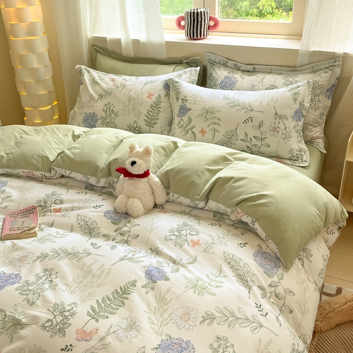 91家纺网 家纺一手货源 找家纺 涵宸家纺 2024新款加厚全棉磨毛印花四件套--罗马系列 A朴雅