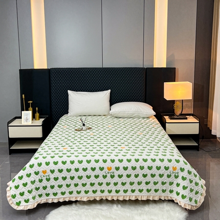 91家纺网 家纺一手货源 找家纺 （总）悦织湾家纺 2025新款印花牛奶绒花边夹棉床盖