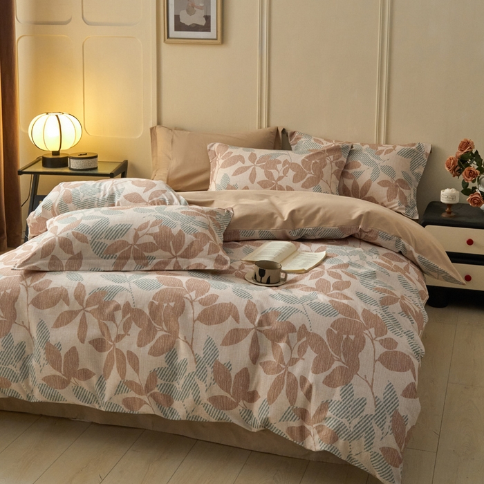 91家纺网 家纺一手货源 找家纺 涵宸家纺 2024新款加厚全棉磨毛印花四件套--罗马系列 F依恋