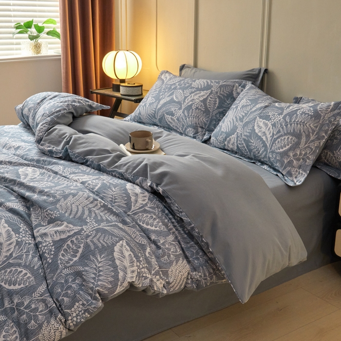 91家纺网 家纺一手货源 找家纺 涵宸家纺 2024新款加厚全棉磨毛印花四件套--罗马系列 F阡陌