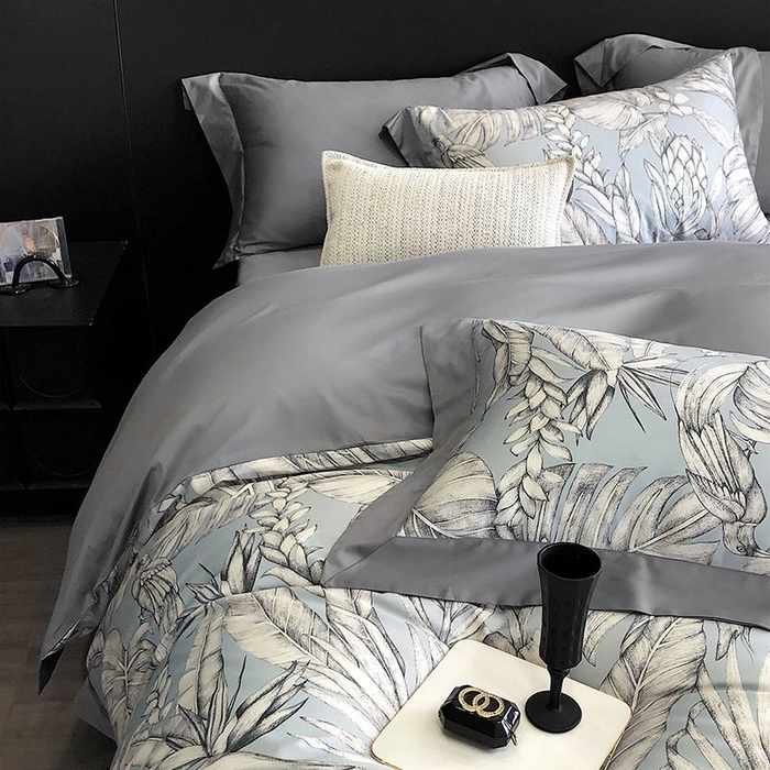 91家纺网 家纺一手货源 找家纺 金麦家纺 2024新款全棉数码印花四件套系列 花期如梦