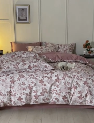 91家纺网 家纺一手货源 找家纺 涵宸家纺 2024新款加厚全棉磨毛印花四件套--罗马系列 F初春