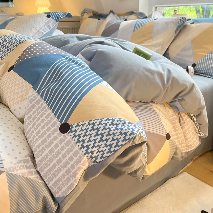 91家纺网 家纺一手货源 找家纺 涵宸家纺 2024新款加厚全棉磨毛印花四件套--罗马系列 D布拉沃