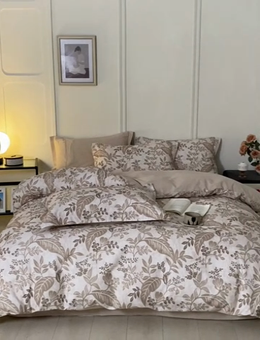 91家纺网 家纺一手货源 找家纺 涵宸家纺 2024新款加厚全棉磨毛印花四件套--罗马系列 F絮语