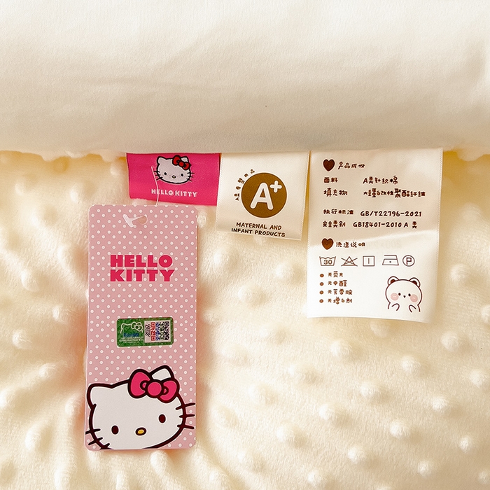 91家纺网 家纺一手货源 找家纺 米菲 2024新款卡通针织棉豆豆绒大豆冬被 可爱Kitty猫