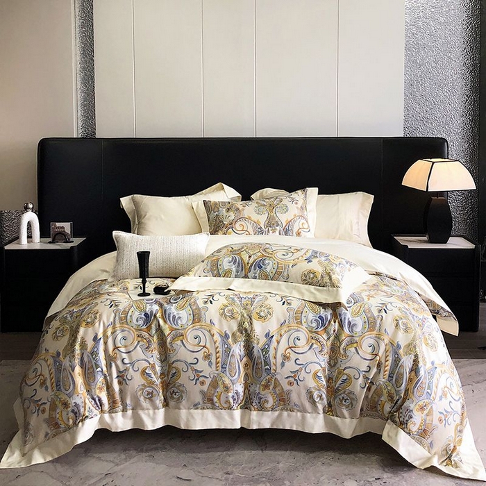 91家纺网 家纺一手货源 找家纺 金麦家纺 2024新款全棉数码印花四件套系列 赫本