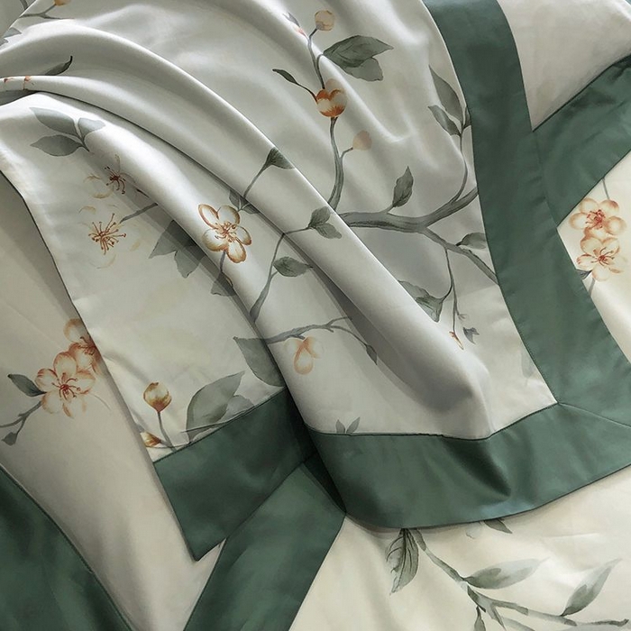 91家纺网 家纺一手货源 找家纺 金麦家纺 2024新款全棉数码印花四件套系列 春意盎然