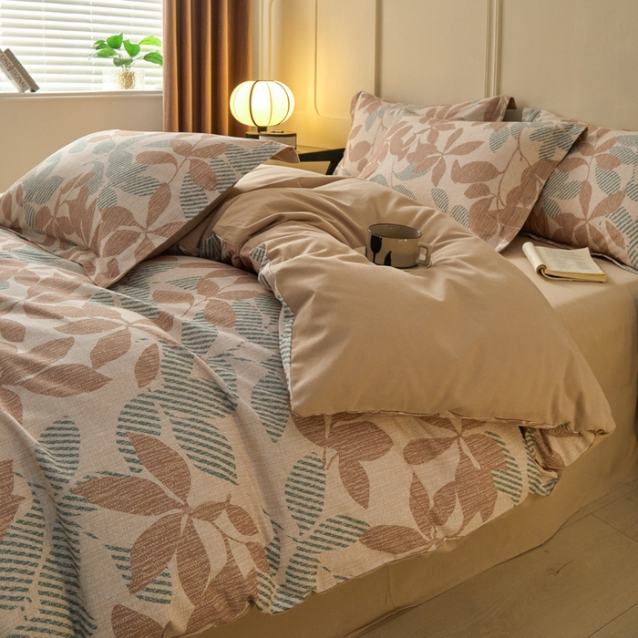 91家纺网 家纺一手货源 找家纺 涵宸家纺 2024新款加厚全棉磨毛印花四件套--罗马系列 F依恋