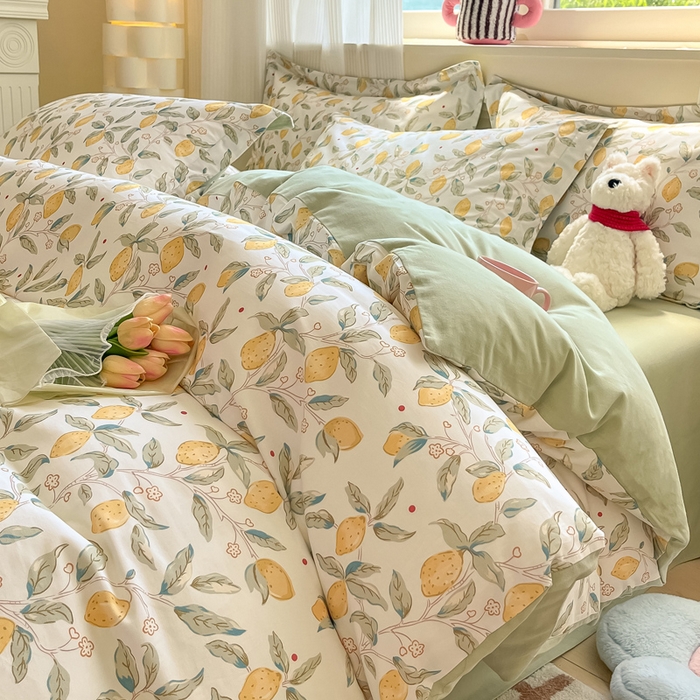 91家纺网 家纺一手货源 找家纺 涵宸家纺 2024新款加厚全棉磨毛印花四件套--罗马系列 A盛夏