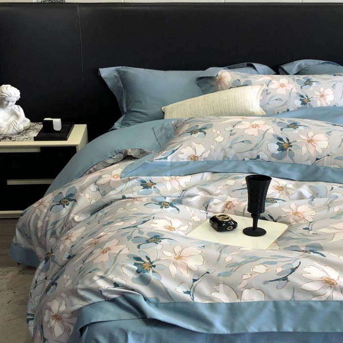 91家纺网 家纺一手货源 找家纺 金麦家纺 2024新款全棉数码印花四件套系列 温婉