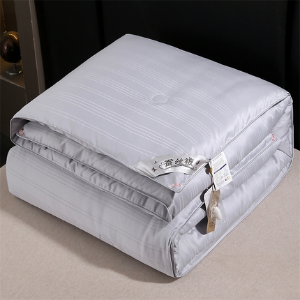 91家纺网 家纺一手货源 找家纺 （总）前程家纺 2025新款120S全棉缎条被子母被二合一双胎被拉链款冬被春秋被