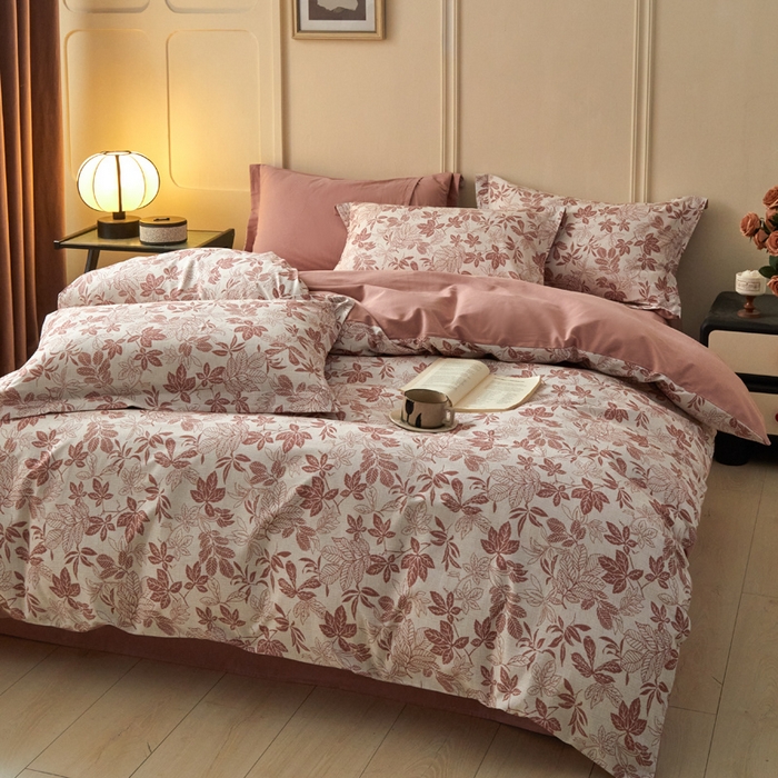 91家纺网 家纺一手货源 找家纺 涵宸家纺 2024新款加厚全棉磨毛印花四件套--罗马系列 F初春