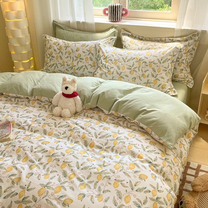 91家纺网 家纺一手货源 找家纺 涵宸家纺 2024新款加厚全棉磨毛印花四件套--罗马系列 A盛夏