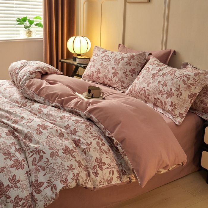 91家纺网 家纺一手货源 找家纺 涵宸家纺 2024新款加厚全棉磨毛印花四件套--罗马系列 F初春