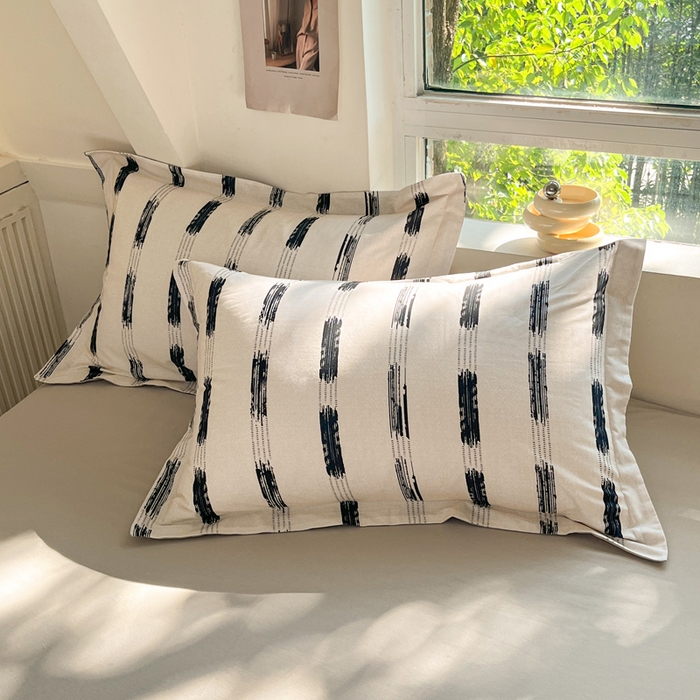 91家纺网 家纺一手货源 找家纺 涵宸家纺 2024新款加厚全棉磨毛印花四件套--罗马系列 D简格