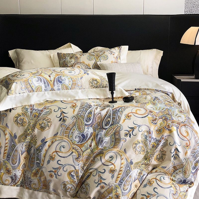 91家纺网 家纺一手货源 找家纺 金麦家纺 2024新款全棉数码印花四件套系列 赫本