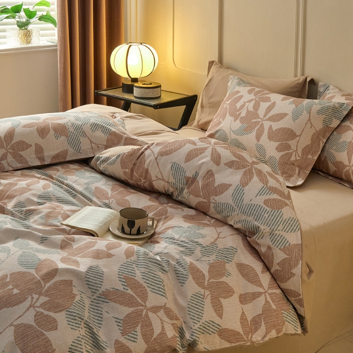 91家纺网 家纺一手货源 找家纺 涵宸家纺 2024新款加厚全棉磨毛印花四件套--罗马系列 F依恋