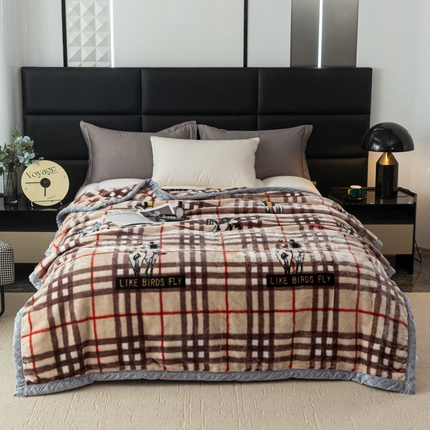 91家纺网 家纺一手货源 找家纺 （总）航途席业 2025新款A类拉舍尔印花毛毯