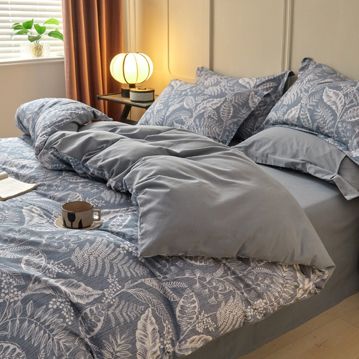 91家纺网 家纺一手货源 找家纺 涵宸家纺 2024新款加厚全棉磨毛印花四件套--罗马系列 F阡陌