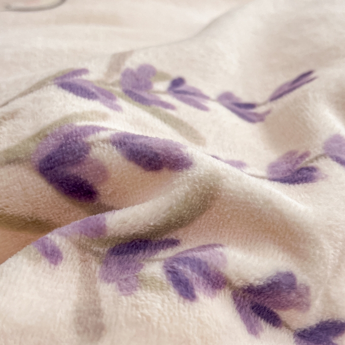 91家纺网 家纺一手货源 找家纺 沐慕 2024新款200g加厚牛奶绒四件套 紫兔花香