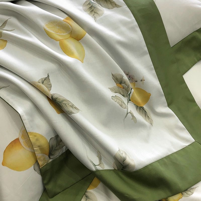 91家纺网 家纺一手货源 找家纺 金麦家纺 2024新款全棉数码印花四件套系列 绿意