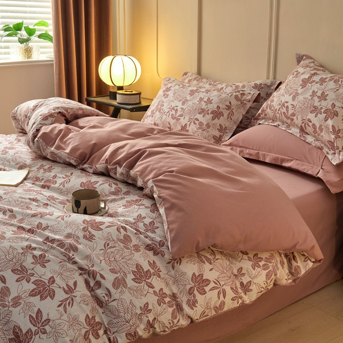 91家纺网 家纺一手货源 找家纺 涵宸家纺 2024新款加厚全棉磨毛印花四件套--罗马系列 F初春