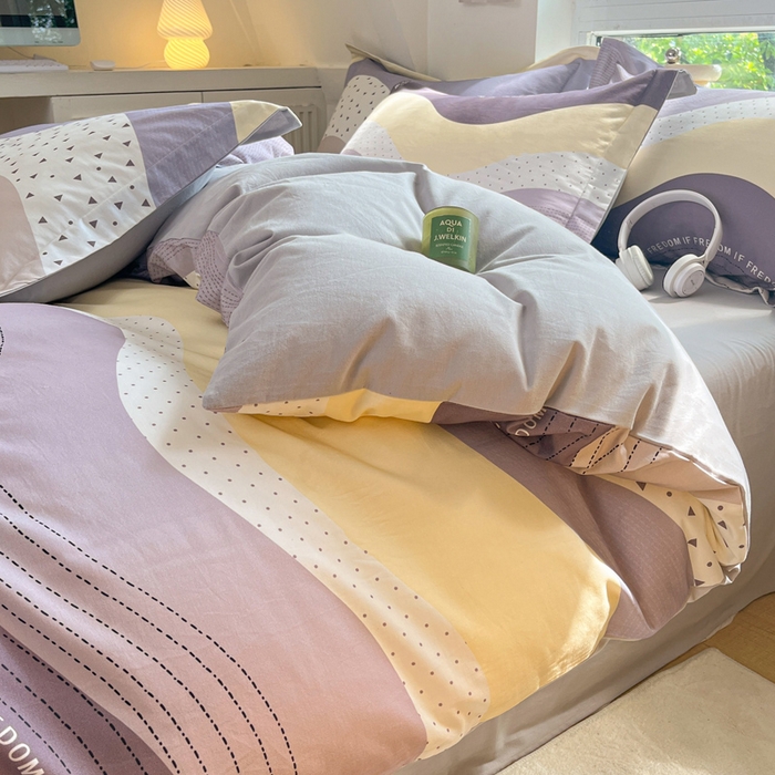 91家纺网 家纺一手货源 找家纺 涵宸家纺 2024新款加厚全棉磨毛印花四件套--罗马系列 D简言