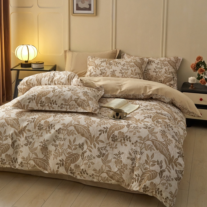 91家纺网 家纺一手货源 找家纺 涵宸家纺 2024新款加厚全棉磨毛印花四件套--罗马系列 F絮语