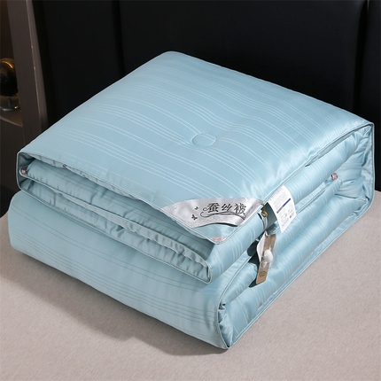 91家纺网 家纺一手货源 找家纺 （总）前程家纺 2025新款120S全棉缎条被子母被二合一双胎被拉链款冬被春秋被