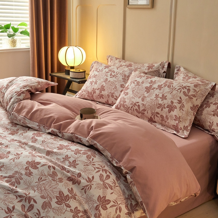 91家纺网 家纺一手货源 找家纺 涵宸家纺 2024新款加厚全棉磨毛印花四件套--罗马系列 F初春