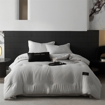 91家纺网 家纺一手货源 找家纺 （总）头等舱 2025新款雪妮格立体A类提花20大豆抗菌秋冬被