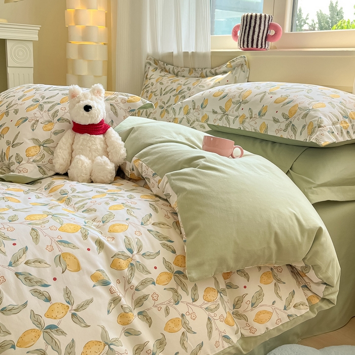 91家纺网 家纺一手货源 找家纺 涵宸家纺 2024新款加厚全棉磨毛印花四件套--罗马系列 A盛夏