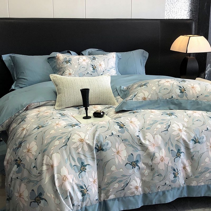 91家纺网 家纺一手货源 找家纺 金麦家纺 2024新款全棉数码印花四件套系列 温婉