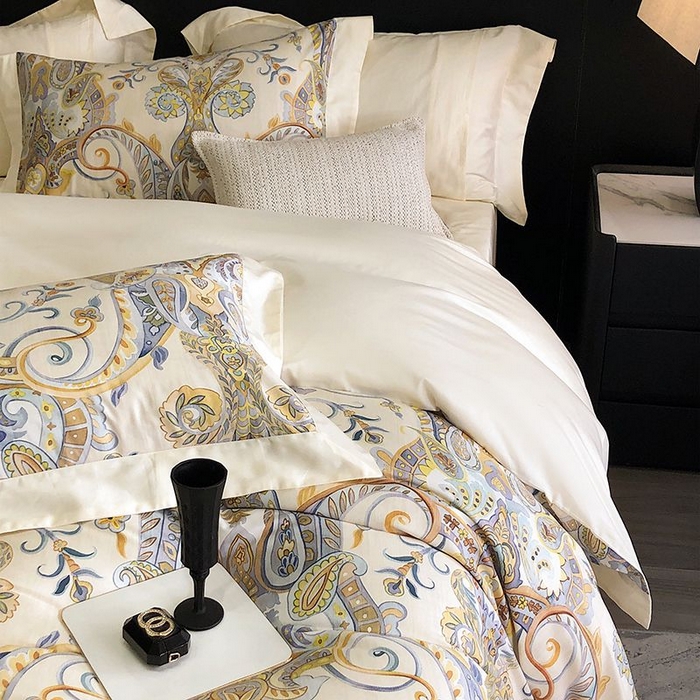 91家纺网 家纺一手货源 找家纺 金麦家纺 2024新款全棉数码印花四件套系列 赫本