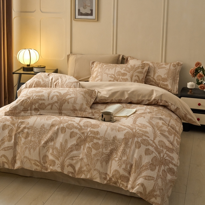 91家纺网 家纺一手货源 找家纺 涵宸家纺 2024新款加厚全棉磨毛印花四件套--罗马系列 F春序