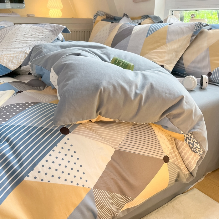 91家纺网 家纺一手货源 找家纺 涵宸家纺 2024新款加厚全棉磨毛印花四件套--罗马系列 D布拉沃