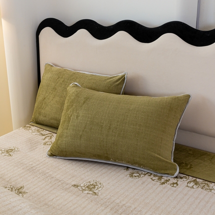 91家纺网 家纺一手货源 找家纺 （总）欧喜璐 2024新款A类加厚牛奶绒印花单枕套